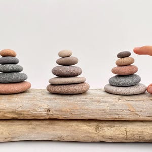 Grounding stones, stacking rocks, meditation gift for mindful living, cairns, mental health gifts, Zen decor, calm stone for balance image 15