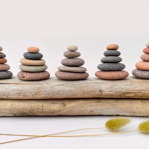 Grounding stones, stacking rocks, meditation gift for mindful living, cairns, mental health gifts, Zen decor, calm stone for balance