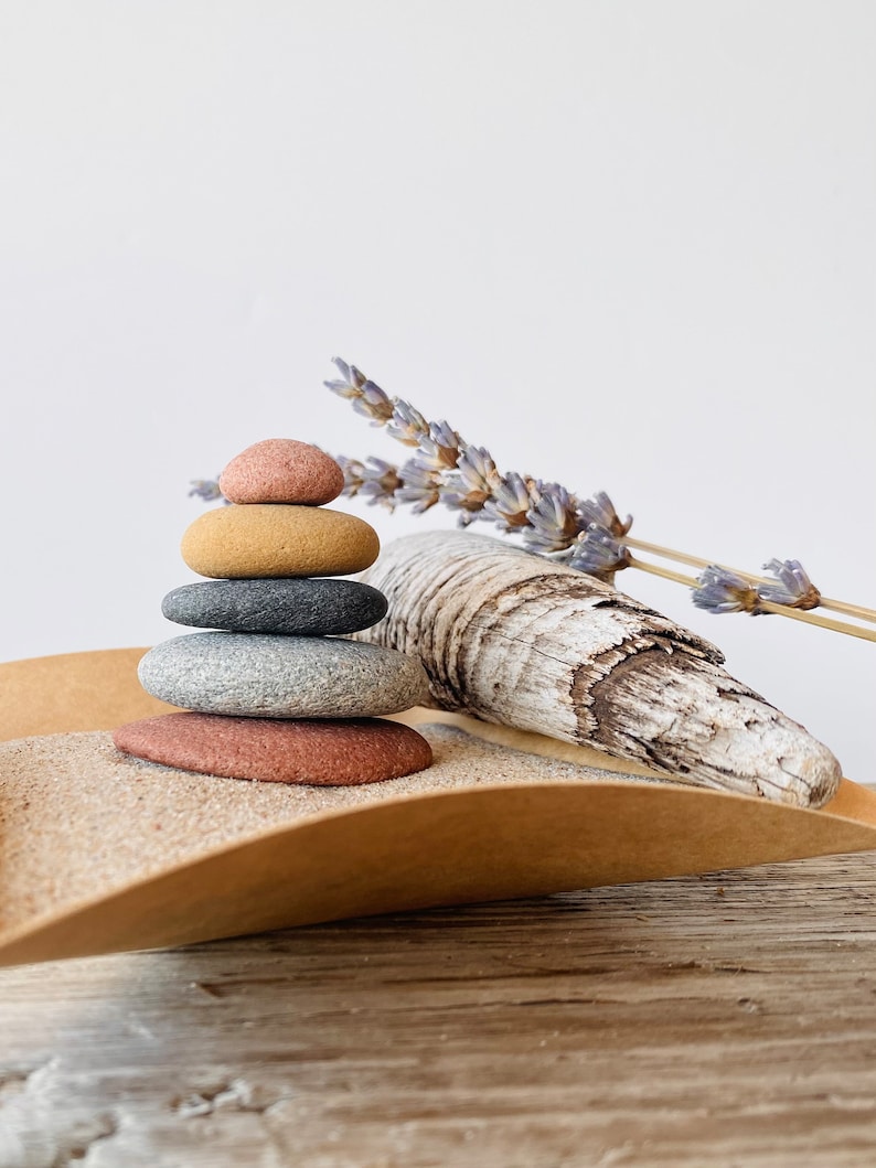 Bookshelf Decor Objects Japandi Anxiety Relief Zen Garden Etsy