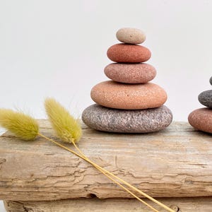Grounding stones, stacking rocks, meditation gift for mindful living, cairns, mental health gifts, Zen decor, calm stone for balance image 12