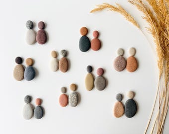 Figuras de piedras coloridas, piedras para manualidades, arte con piedras, kits de piedras para manualidades, materiales para arte con piedras: imágenes de amigos de piedra, fotos de personas de piedra