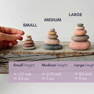 Grounding stones, stacking rocks, meditation gift for mindful living, cairns, mental health gifts, Zen decor, calm stone for balance image 9