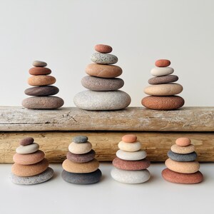 Grounding stones, stacking rocks, meditation gift for mindful living, cairns, mental health gifts, Zen decor, calm stone for balance image 5