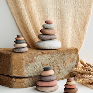 Zen Stones, Calm Room Decor, Wabi-sabi Style, Stacked Rocks, Japandi ...