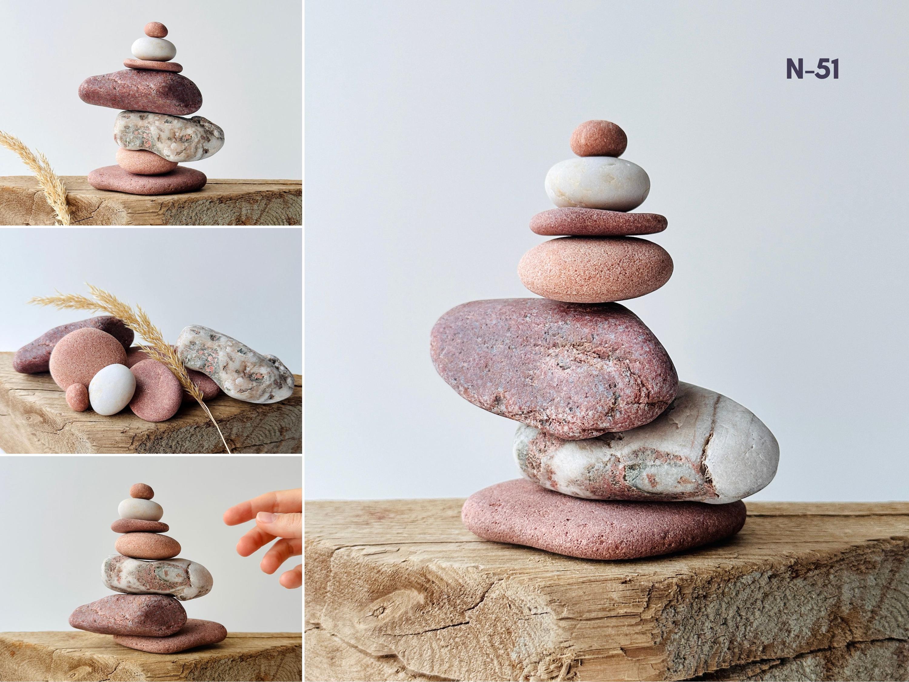 Japandi Art Cairn, Zen Rock Stack, Meditative Gifts, Calming Activities ...