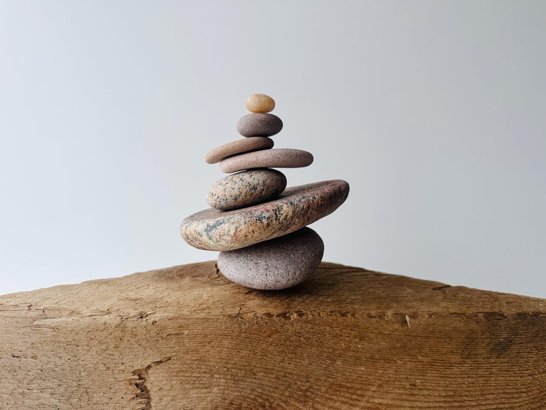 Abstract Stone Sculpture, Zen Stone Tower, Sea Theme Bathroom, Shelf ...