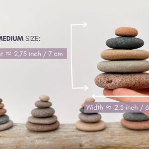 Grounding stones, stacking rocks, meditation gift for mindful living, cairns, mental health gifts, Zen decor, calm stone for balance image 7