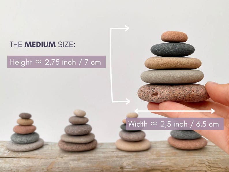 Grounding stones, stacking rocks, meditation gift for mindful living, cairns, mental health gifts, Zen decor, calm stone for balance image 7