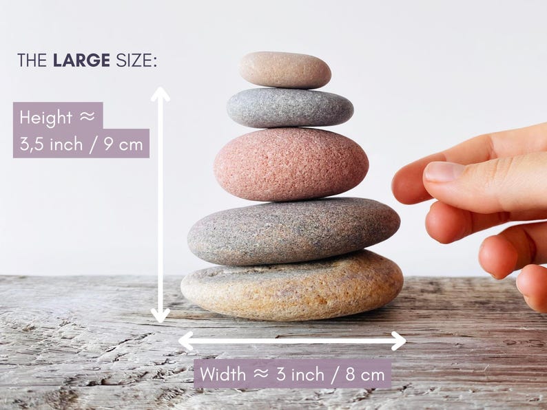 Grounding stones, stacking rocks, meditation gift for mindful living, cairns, mental health gifts, Zen decor, calm stone for balance image 8