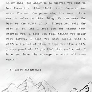 F Scott Fitzgerald poster
