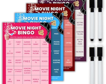 Movie Night Bingo Set