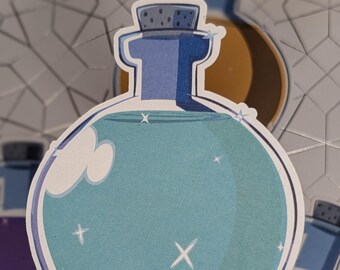 Potion Bottle Matte Sticker 4x3.5 in witchcore pagan Halloween spooky aesthetic gift lgbtqia+ wicca