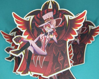 Hazbin Hotel Lucifer Morningstar 4x4.5in Matte Sticker Fanart King