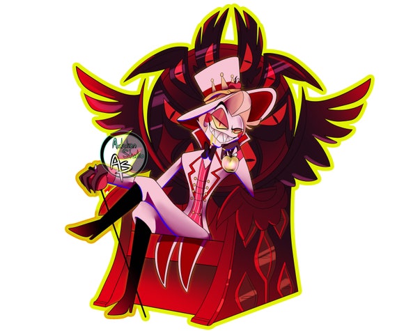 Hazbin Hotel Lucifer Morningstar 4x4.5in Matte Sticker Fanart King