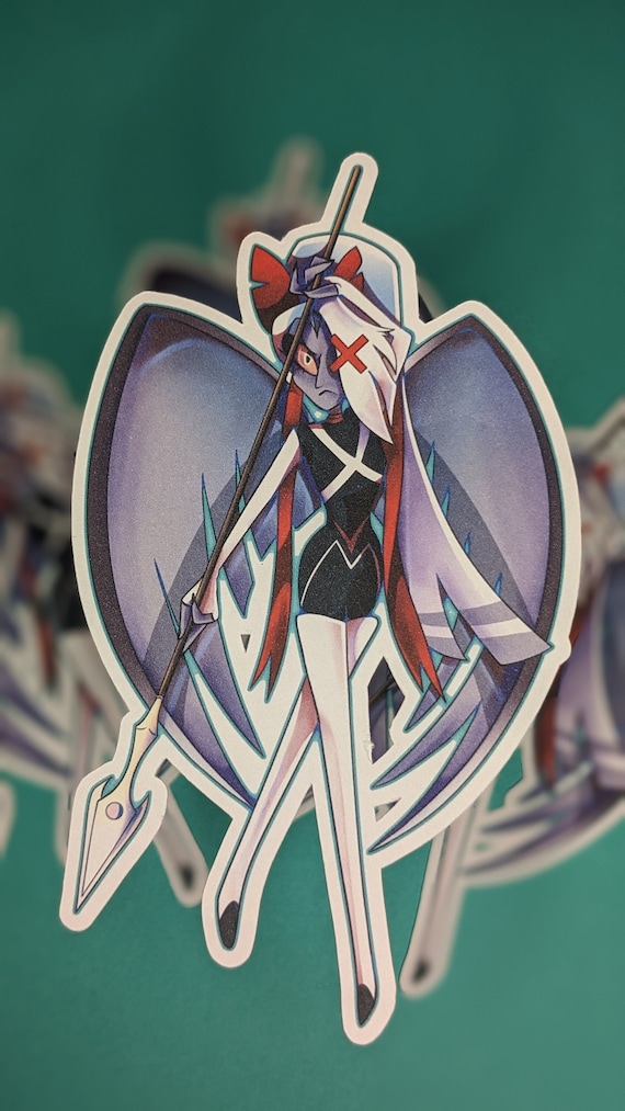 Hazbin Hotel Vaggie Matte Sticker Battle Form 3x5in Fanart Winged