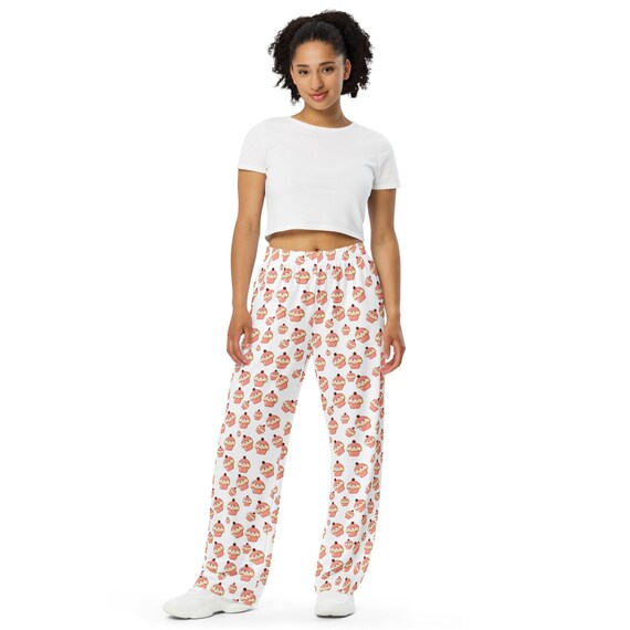 Cupcake Pajama Pants Kawaii Cupcake Cute Pants Etsy