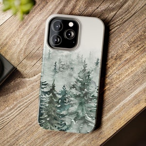 Custodia per telefono Evergreen, Custodia per telefono Trees, Custodia per telefono resistente, Custodia resistente per iPhone, Custodia per telefono carina, Custodia per telefono Evergreen Trees, Custodia per telefono Samsung