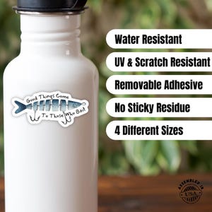 Bait Kiss-Cut Vinyl Sticker, Fishing Sticker, Fishing Decal, Fishing Bait Sticker, Gift For Dad, Fishing Dad Sticker, Fishing Sticker Gift