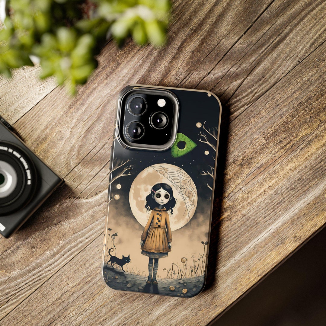 Coraline Inspired Phone Case, Coraline Phone Case, Time Burton Phone