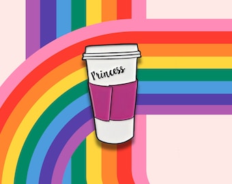 Princess Latte Pin | Starbucks Barista Enamel Pin | Coffee or Die | LGBTQ+