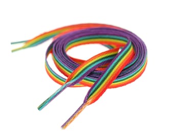 Rainbow Shoe Laces | Sneaker and Hightop Shoelaces | LGBTQ Pride Apparel