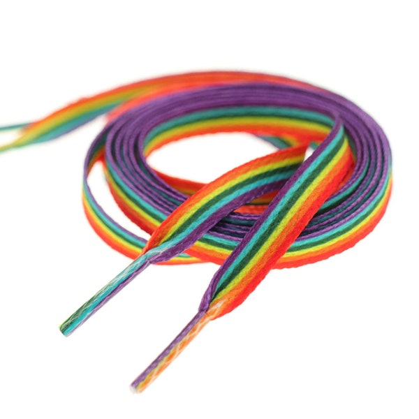 Rainbow Shoe Laces | Sneaker and Hightop Shoelaces | LGBTQ Pride Apparel