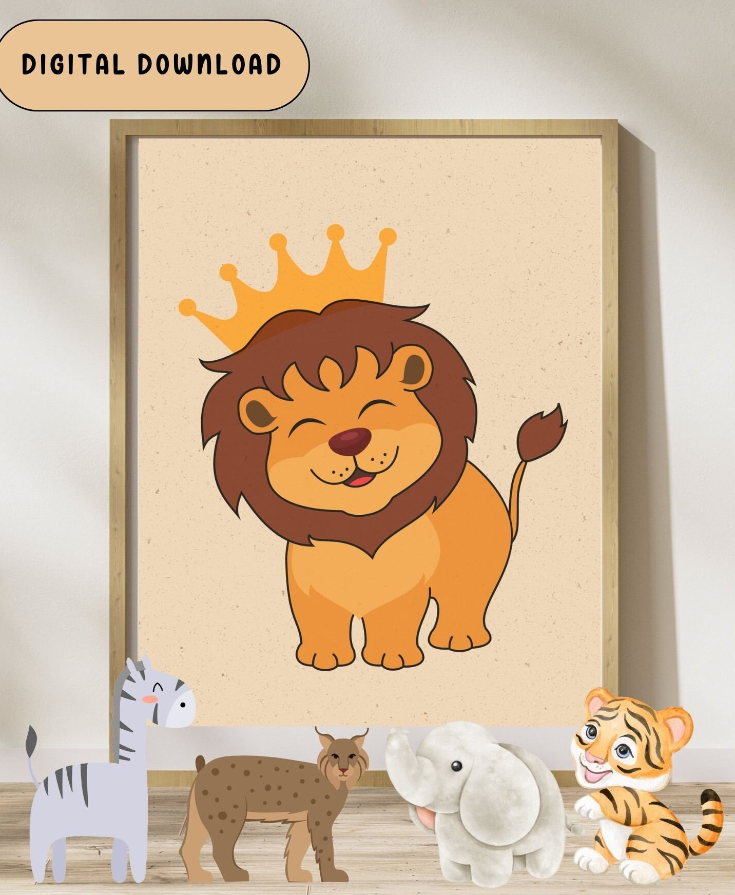 Nursery Wall Art, Baby Lion Nursery Decor, Baby Room Wall Decor