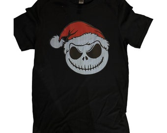 Jack Skellington Santa Hat T-Shirt | Custom Christmas Tee