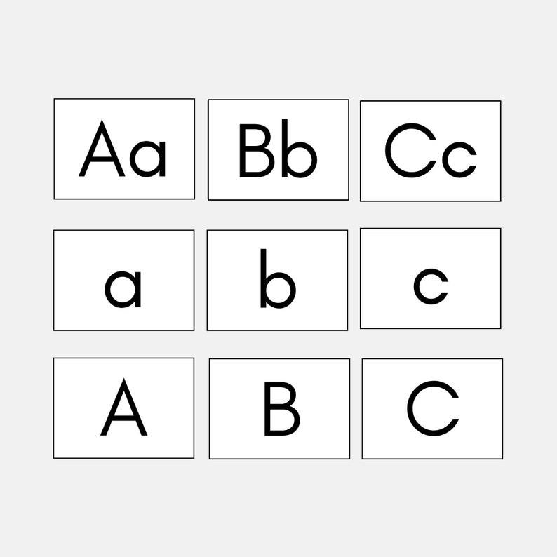 ABC Flashcards Printable Alphabet Flashcards for Toddlers Etsy