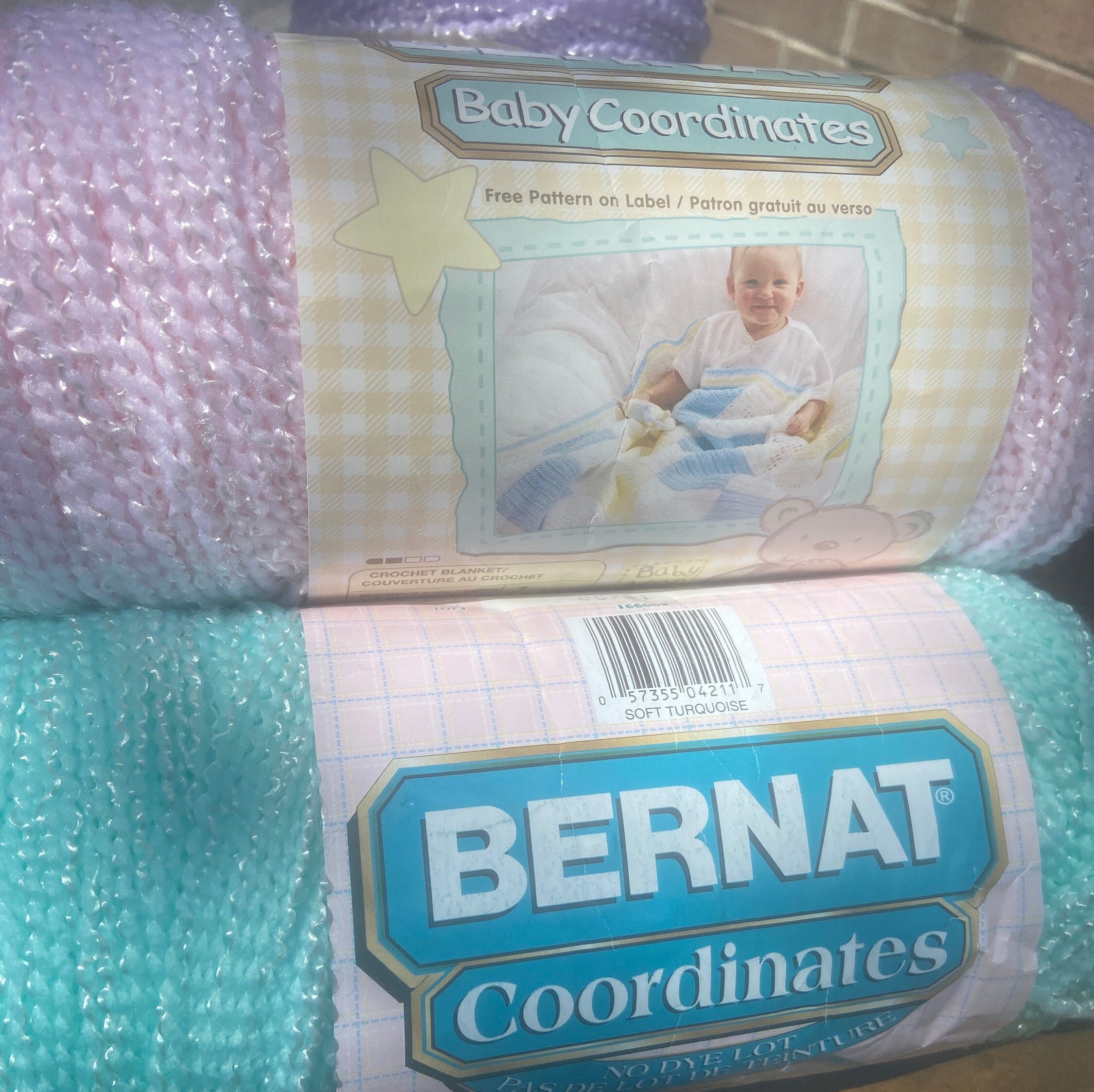 Cool Colors, Bernat Softee Cotton Yarn, 3 DK Weight 4.2oz/254 Yds