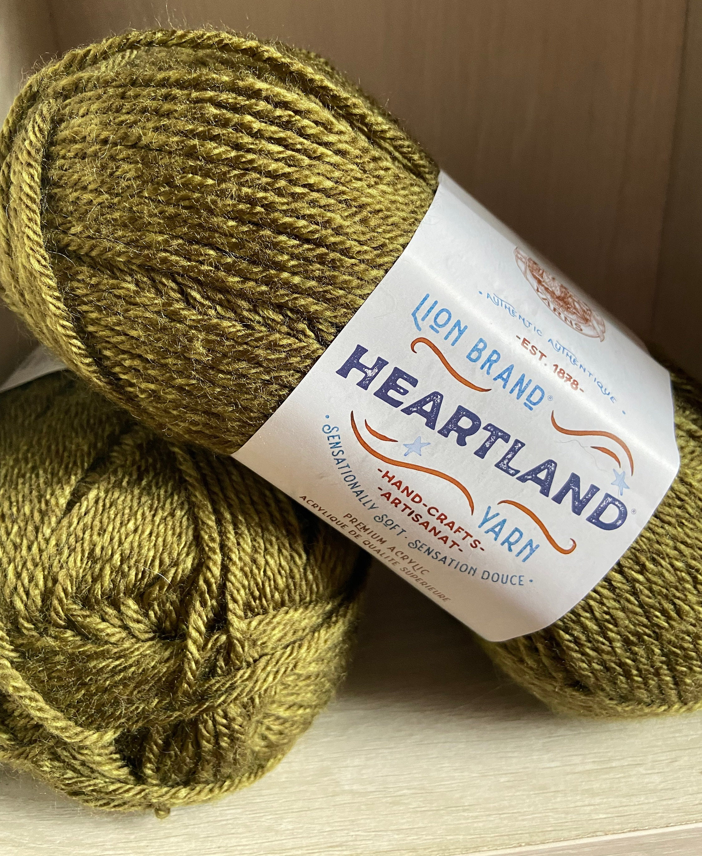 Lion Brand Heartland Yarn,251yds/230m, Medium 4 Yarn Hot Springs 