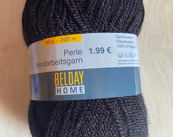 Black Beaded Yarn for Socks, 50g 200m
