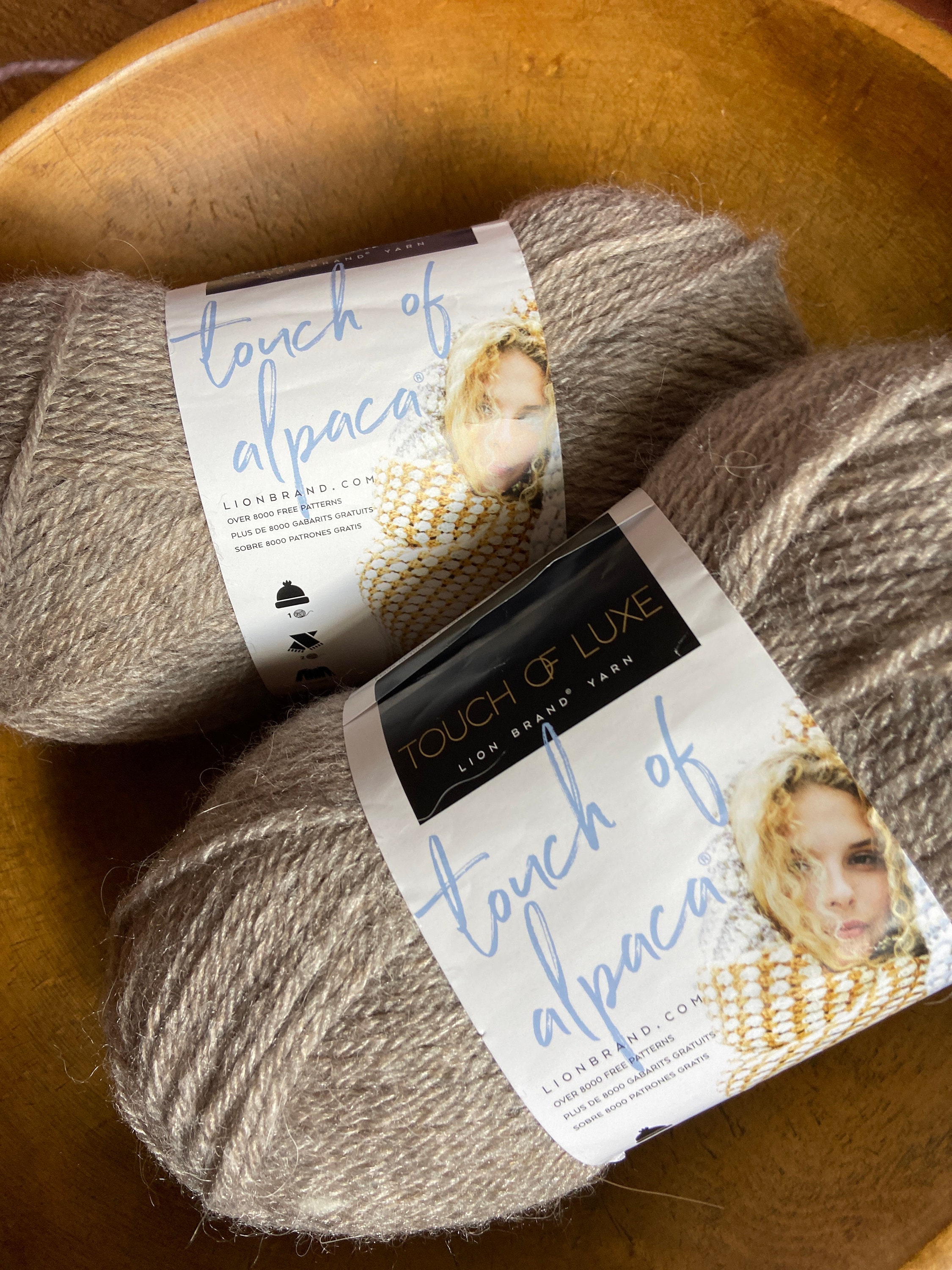 Lion Brand Touch of Alpaca Yarn - Charcoal