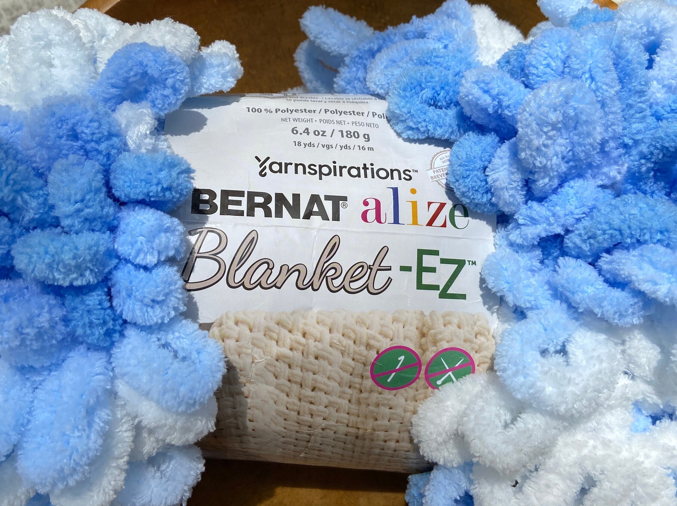 Yarnspirations Bernat Alize Blanket-EZ Seaport Teals 6.4 oz.