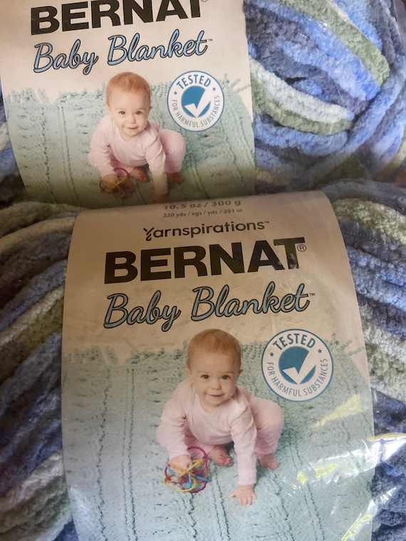 Baby-safe Sparkle Bernat Baby Blanket Yarn, Super Bulky 6, 10.5oz