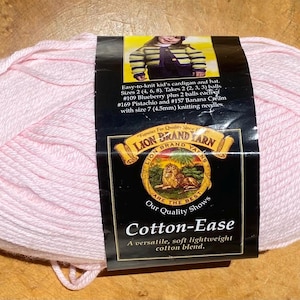 Lion Brand Cotton-Ease Strawberry Cream