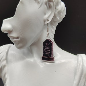 Sleep Tombstone earrings