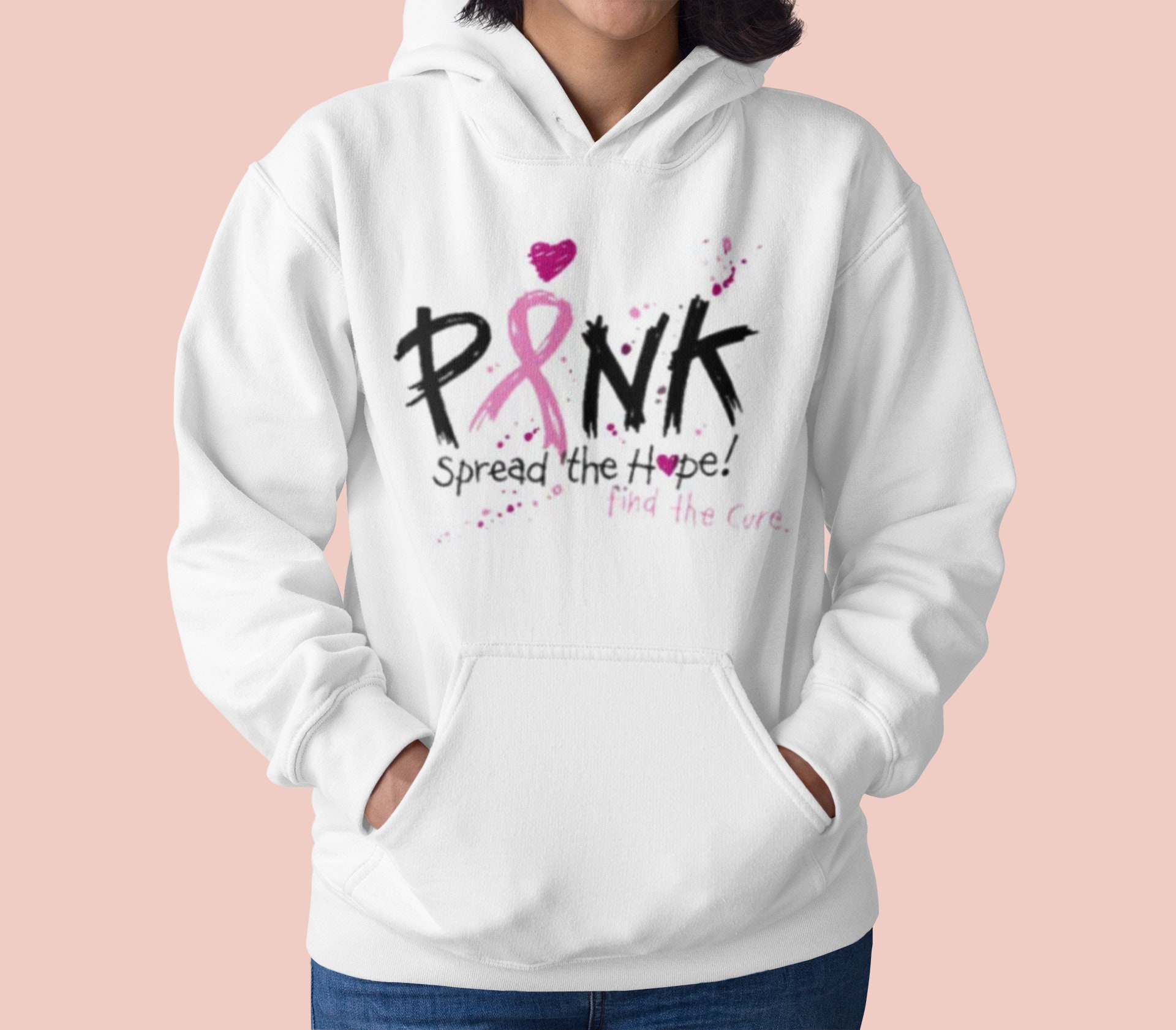 Pink Spread the Hope Hoodie, Breast Cancer Awareness Hoodie, Breast