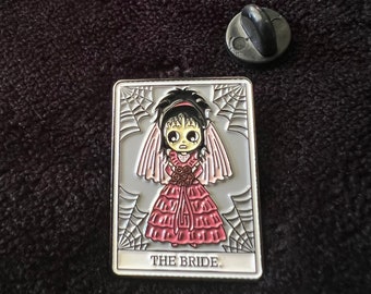 Lydia “The Bride” tarot card enamel pin