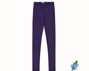 Dark Purple Youth Leggings - Stylish Kids Activewear