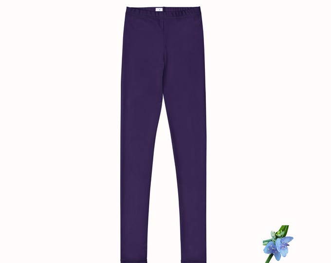 Dark Purple Youth Leggings - Stylish Kids Activewear