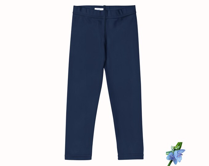 Dark Blue Toddler Girls' Leggings - Basic Style for Everyday Comfort