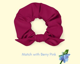 Berry Pink Scrunchie for Girls | Sustainable Fashion Hair Accessory