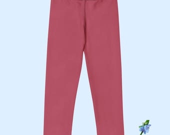 Trendy Dark Pink Girls Leggings | Comfortable Kids Wear
