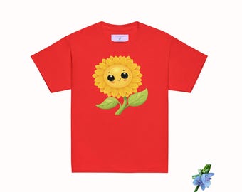 Youth Classic Tee with Sunflower Design - Perfect Summer Shirt