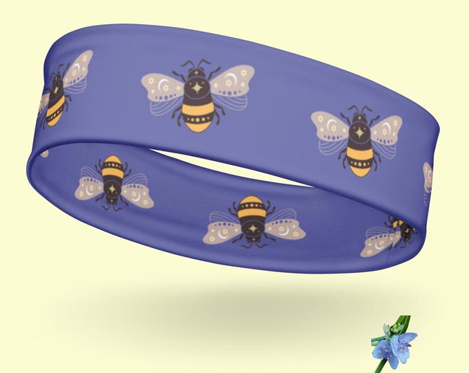 Chic Boho Bee Print Headband - Stylish Hairband for All Occasions