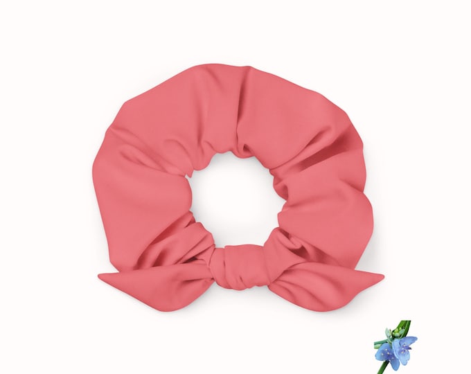 Eco-Friendly Coral Scrunchie | Perfect Hair Accessory for Active Girls