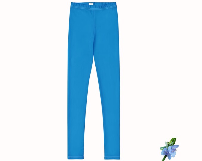 Bright Blue Youth Leggings - Stylish Basic for Kids