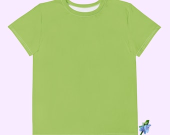 Bright Green Youth Short Sleeve Cotton Crew Neck T-Shirt