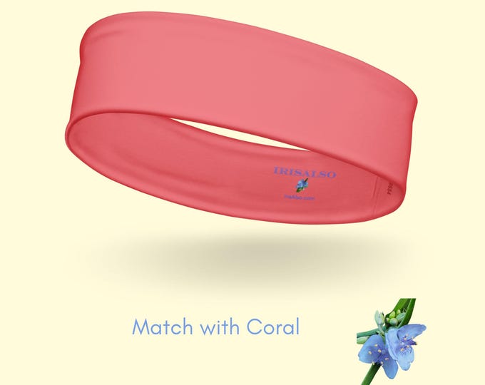 Sustainable Coral Pink Headband | Made from Recycled Polyester Materials